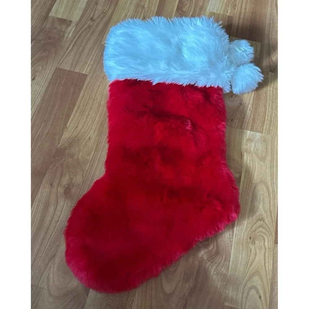 Red/White‎ Plush Christmas Stocking.
